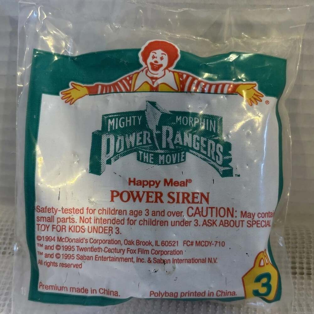 SEALED McDonald’s Happy Meal 1994 Mighty Morphin Power Rangers "Power Siren" Toy